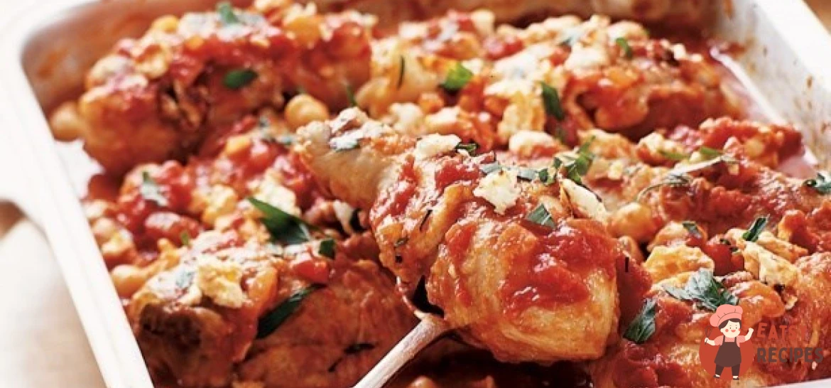 Курка в томаті з нутом