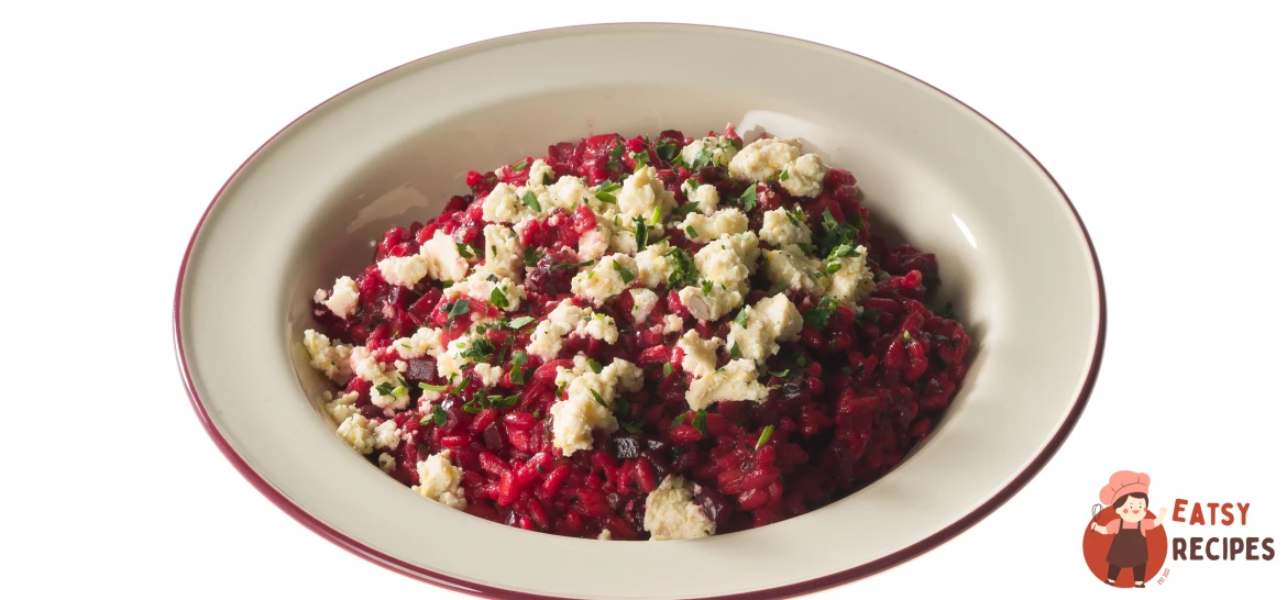 Бурякове різотто з маринованим тофу