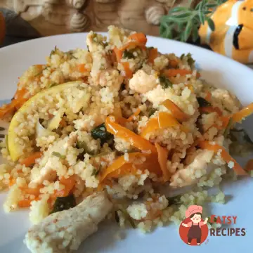Кускус з куркою та болгарським перцем