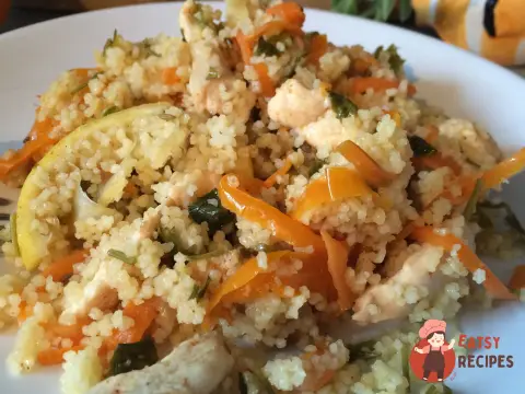 Кускус з куркою та болгарським перцем
