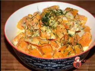 Гарбуз, тушкований у сметані, по-узбецьки