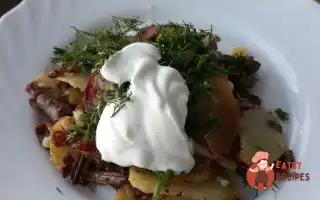Смажена Картопля Із Замороженими Грибами