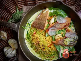 Запечений лосось з булгуром