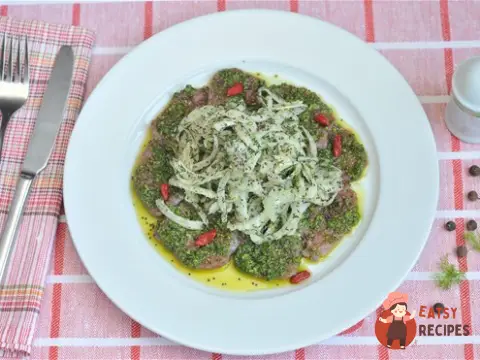 Карпаччо з маринованої телятини