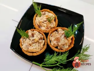 Крок 11: Тарталетки з грибами та сиром