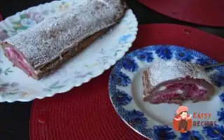 Шоколадний Рулет Із Малиною