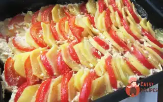 Шматочки Картоплі, Запечені З Помідорами Та Базиліком