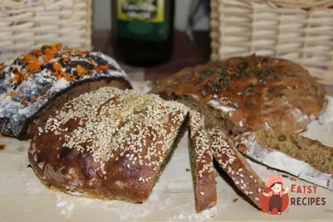 Хліб бездрожжовий з горіхами та сухофруктами