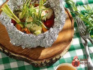 Палтус, запечений у фользі