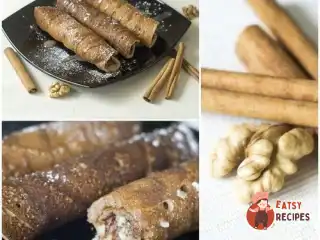 Ароматні рол-млинці з горіховою начинкою