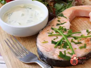 Атлантичний лосось з кроповим майонезом