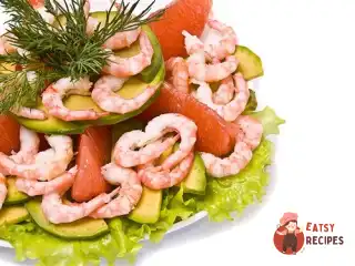 Салат із креветок із грейпфрутом