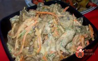 Салат З Печінкою Та Корейською Морквою