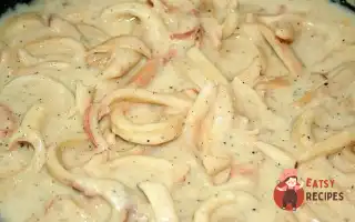 Ніжний Кальмар У Сметанному Соусі