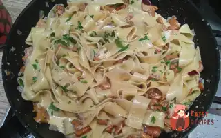 Паста З Лисичками Та Вершковим Соусом