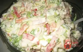 Салат З Шинкою, Яйцями Та Сиром