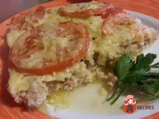 Запіканка з кабачків та фаршу індички