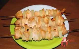 Курячі Шашлички З Ананасами В Духовці