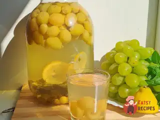 Виноградний компот "Мохіто" на зиму, без стерилізації.