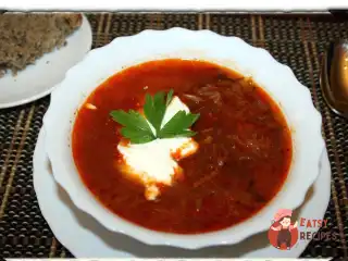 Борщ із яловичини та свинини