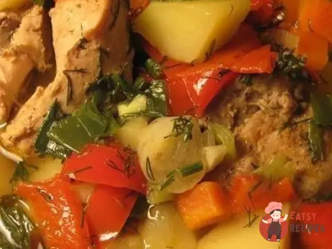 Соті з куркою та грибами