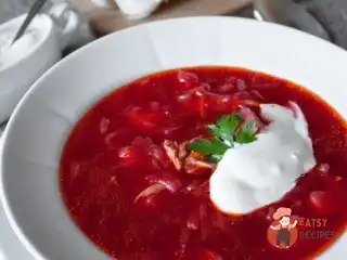 Борщ із баранини зі свіжою та квашеною капустою