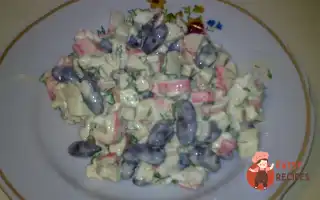 Швидкий Салат З Квасолею Та Крабовими Паличками