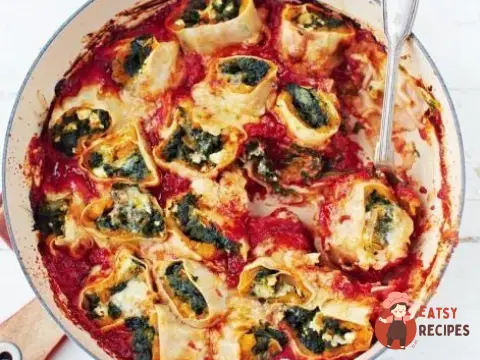 Паста з гарбузом, шпинатом та фетою (Rotolo)