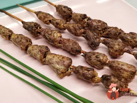 Шашлики з курячих сердець у духовці