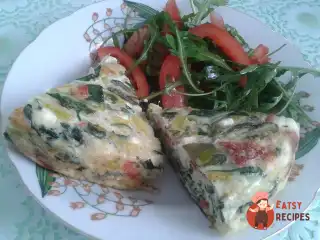 Запечена фріттата з сушеними помідорами та фетою