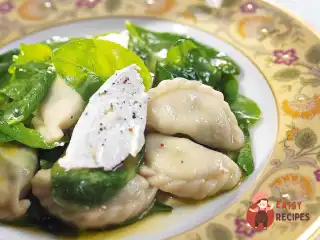 Вареники з сиром та шпинатом
