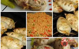 Кальмари З Рисом На Грилі