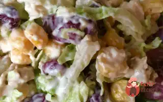 Салат З Червоною Квасолею, Куркою Та Сухариками.