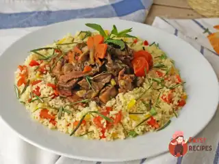 Яловичина по-бургундськи з кускусом