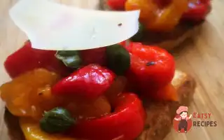 Брускетта З Печеними Перцями