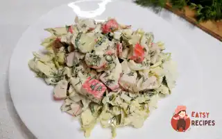 Легкий Салат З Пекінської Капусти Та Крабових Паличок
