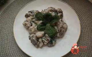 Курячі Серця З Печерицями Та Шпинатом
