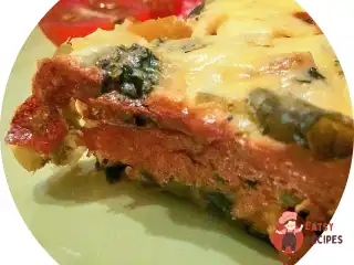 Овочева запіканка із зеленою квасолею, брюссельською капустою та шпинатом