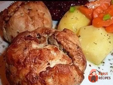 Курка з грибами або курячі бомби