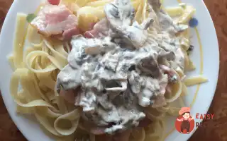 Спагетті Карбонару З Печерицями