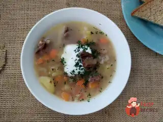 Суп з курячими серцями та гречкою