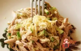 Простий Салат З Куркою Та Огірками