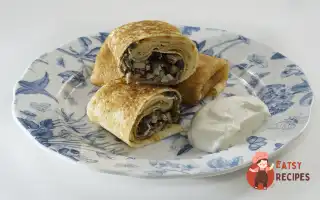Млинці З Куркою Та Грибами