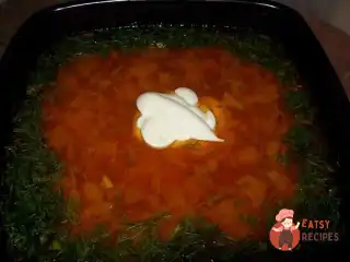 Борщ по-полтавськи з гусем