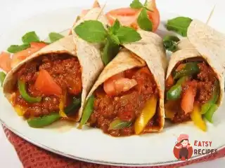 Гострий бурітос з м'ясом та квасолею