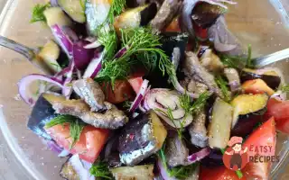 Салат Із Баклажанів І Помідорів З Яловичиною