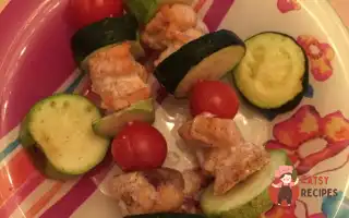 Шашлик З Форелі З Цукіні Та Кабачком