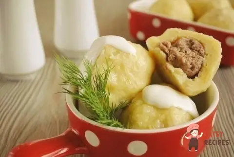 Галушки з м'ясом