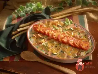 Запіканка з м'ясом, овочами та рисом