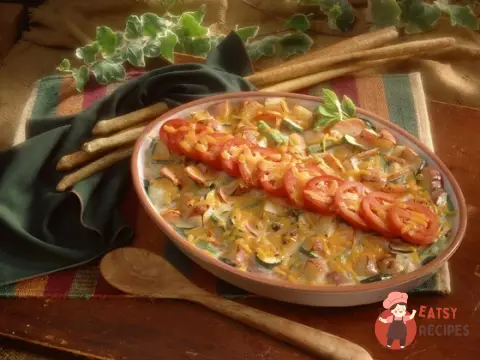 Запіканка з м'ясом, овочами та рисом